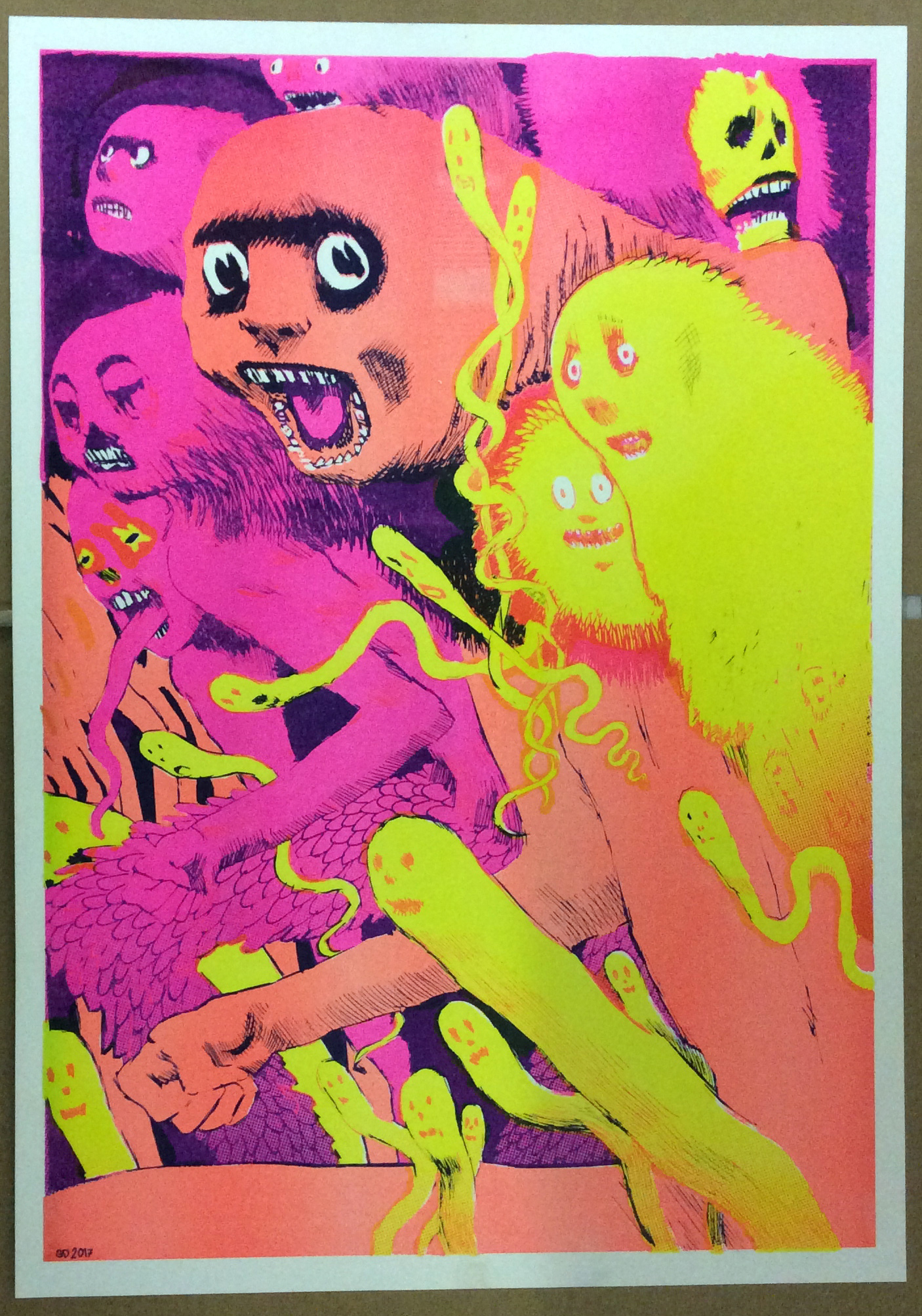 Poster Riso Fluo Soybot